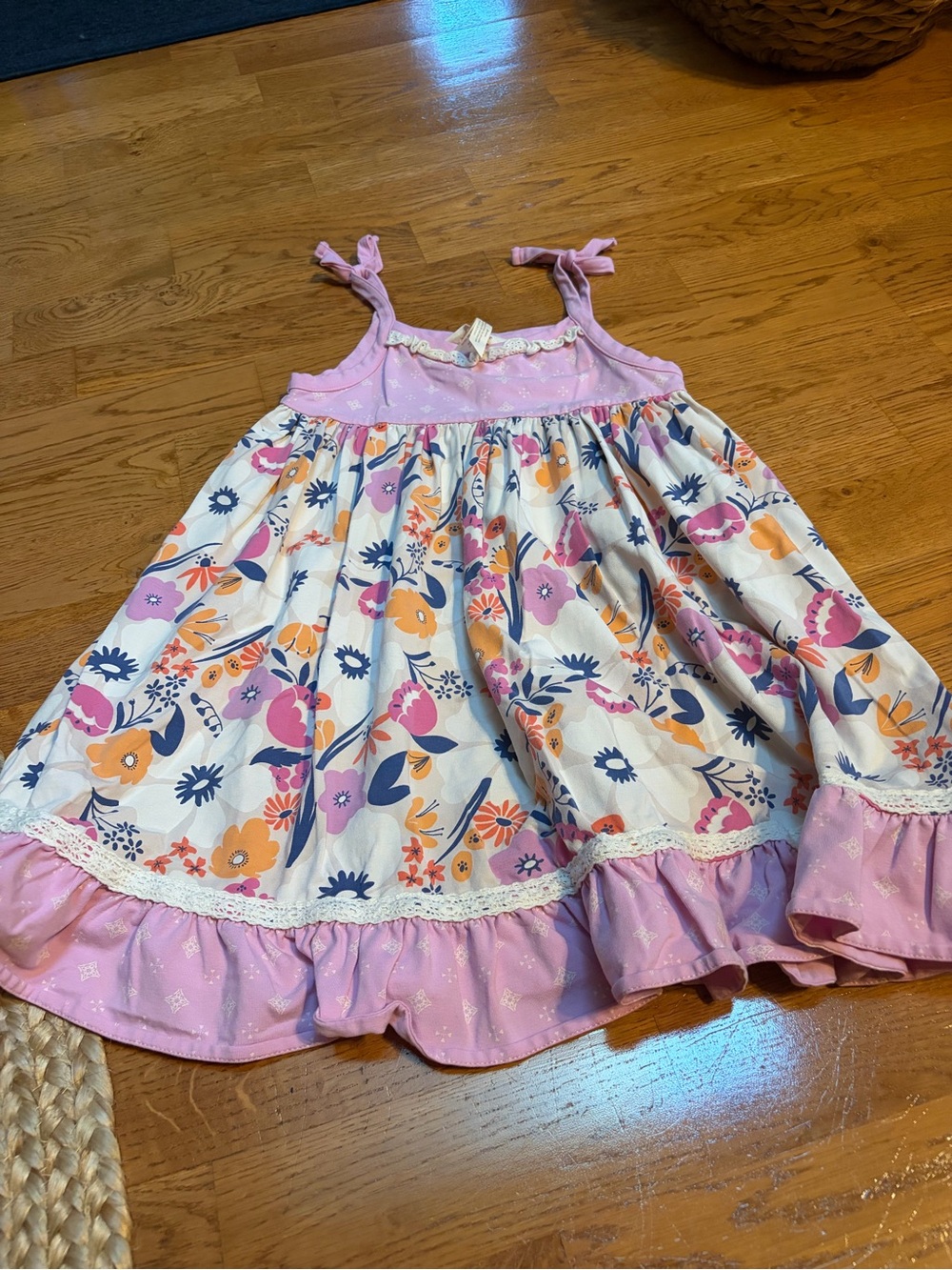 Matilda Jane Pink Floral Tie-Shoulder Dress